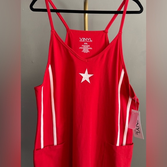 Vinyl Threads Dresses & Skirts - Vinyl Threads Red Star Mini Dress NWT Racerback USA Holiday Summer 4th of July
